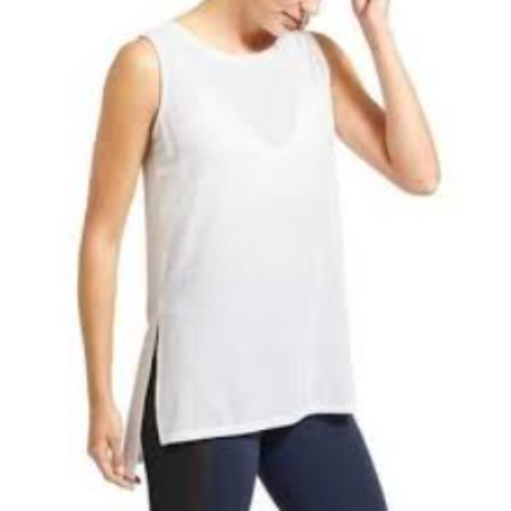 Athleta Cloudlight Asymmetrical Tank Top in White Medium Tall